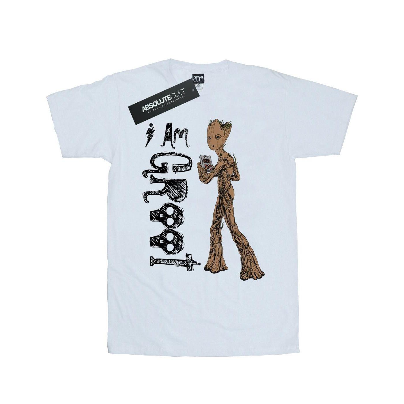 Image of Avengers Infinity War I Am Teenage Groot Tshirt Damen Weiss XL