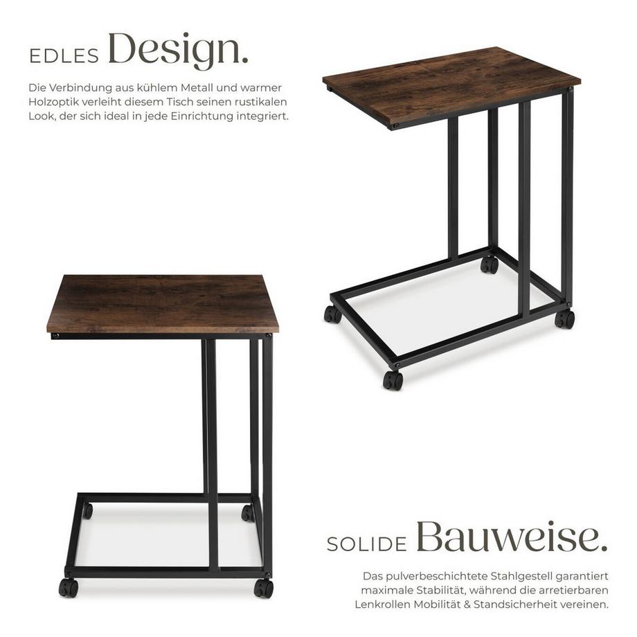 Tectake Table d'appoint LUTON style industriel  