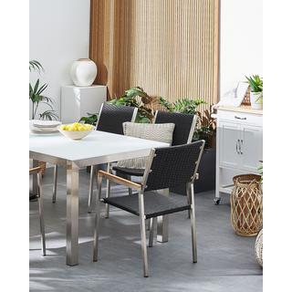 Beliani Set mit 2 Stühlen aus PE Rattan Modern GROSSETO  