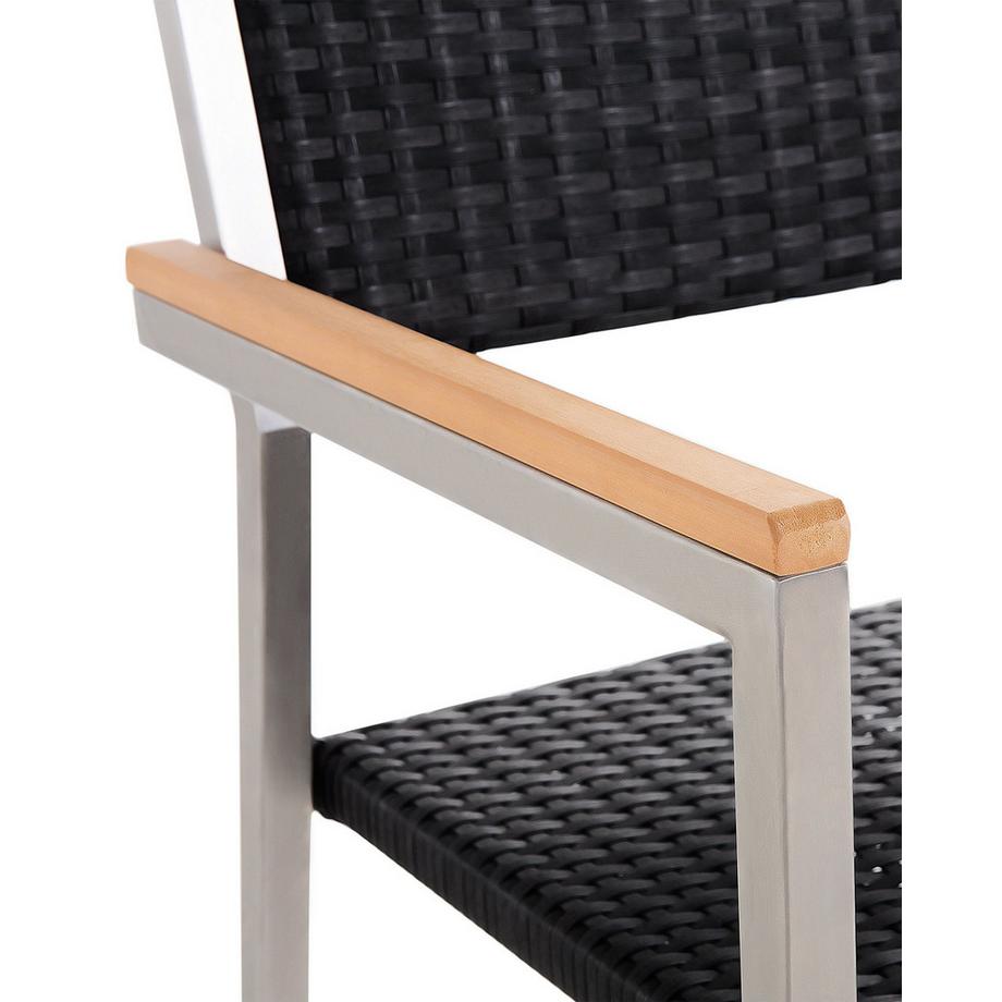 Beliani Gartenstuhl 2er Set aus PE Rattan Industriell GROSSETO  