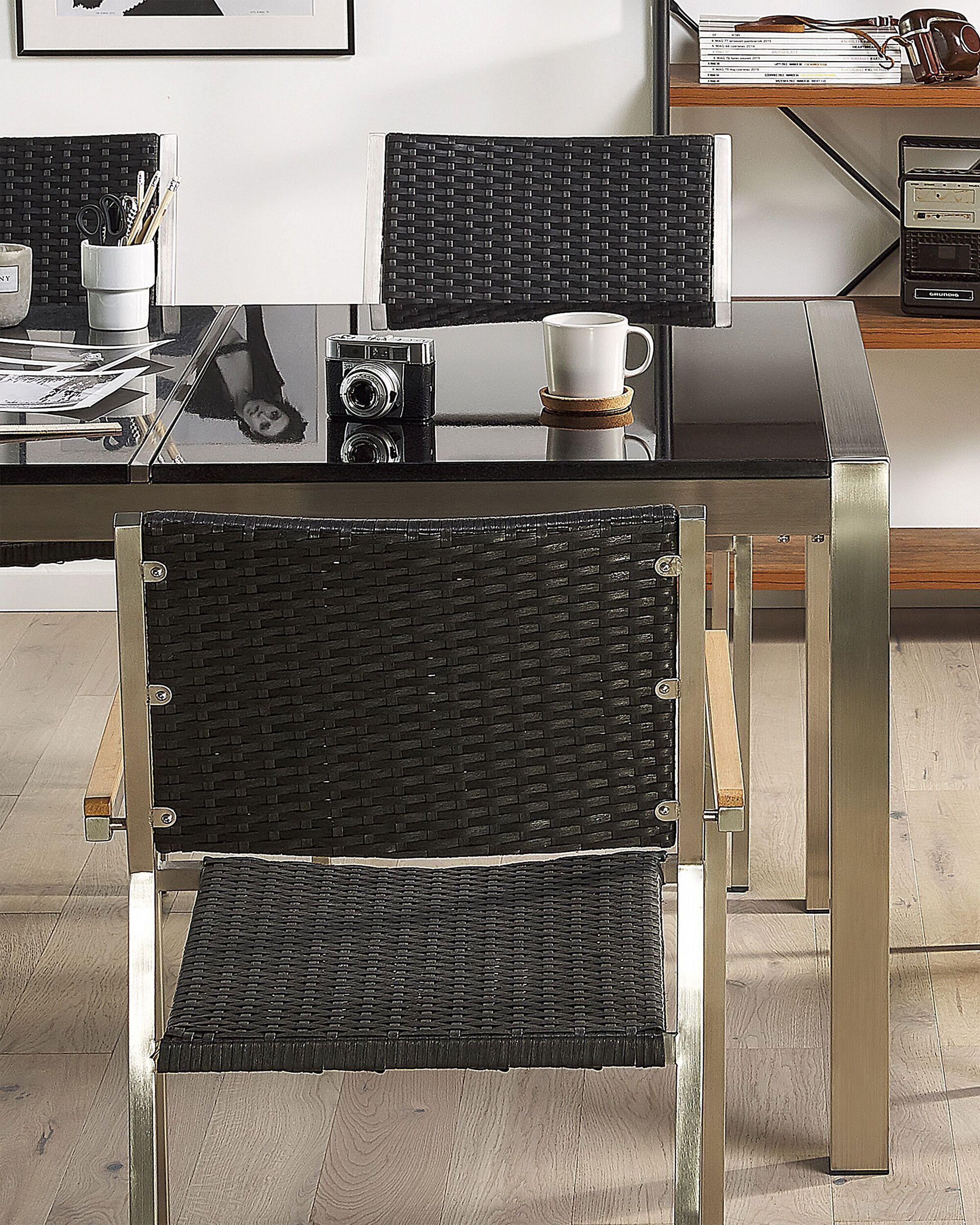 Beliani Set di 2 sedie da giardino en Rattan sintetico Industriale GROSSETO  