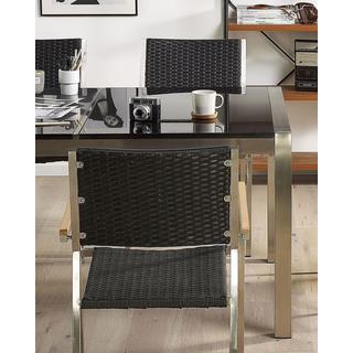 Beliani Set mit 2 Stühlen aus PE Rattan Modern GROSSETO  