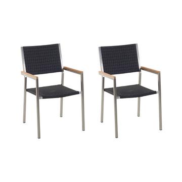 Lot de 2 chaises de jardin en Polyrotin Industriel GROSSETO