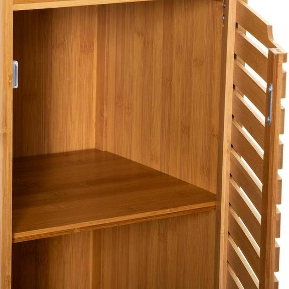 Northio Stehender Badezimmerschrank aus Bambus  