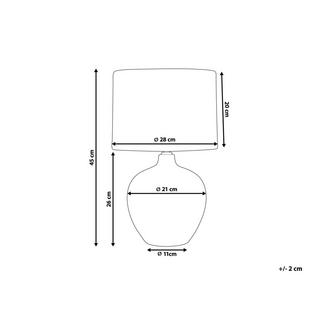 Beliani Lampada da tavolo en Ceramica Classico YUNES  
