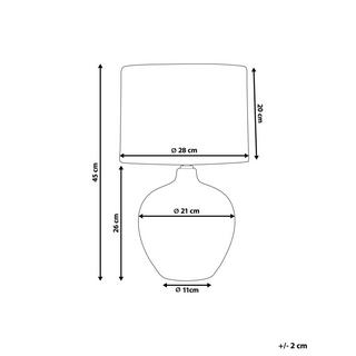 Beliani Tischleuchte aus Keramik Klassisch YUNES  