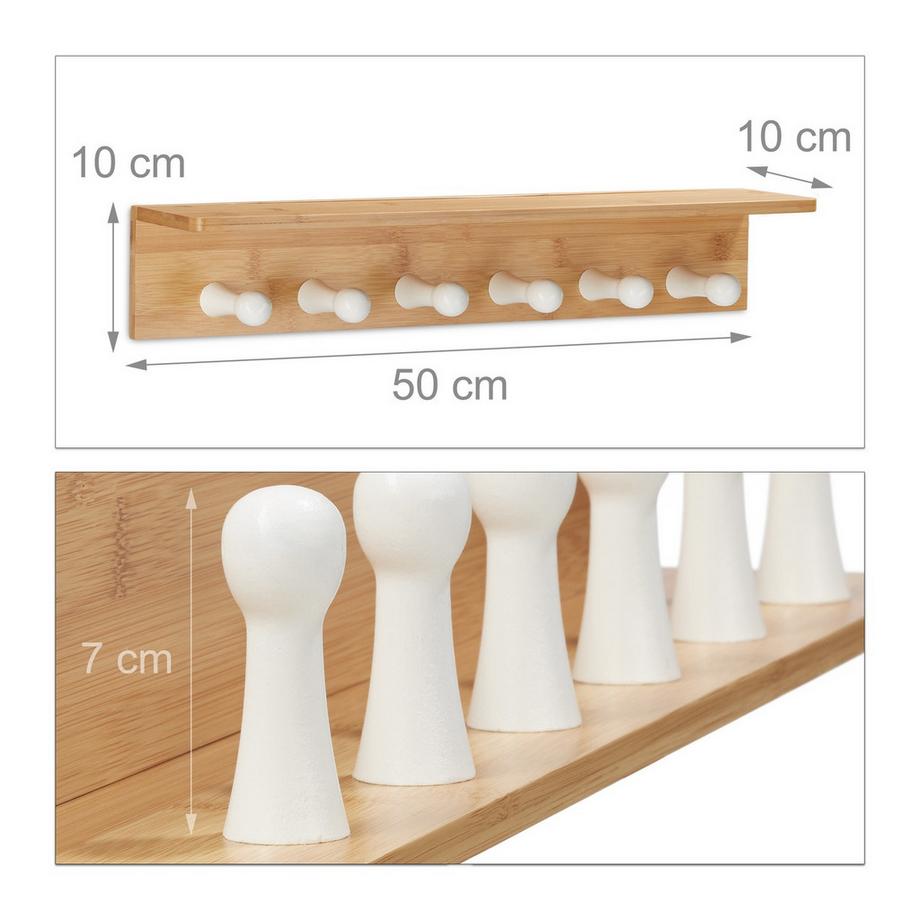 B2X  Bambus Handtuchhalter für die Wand 