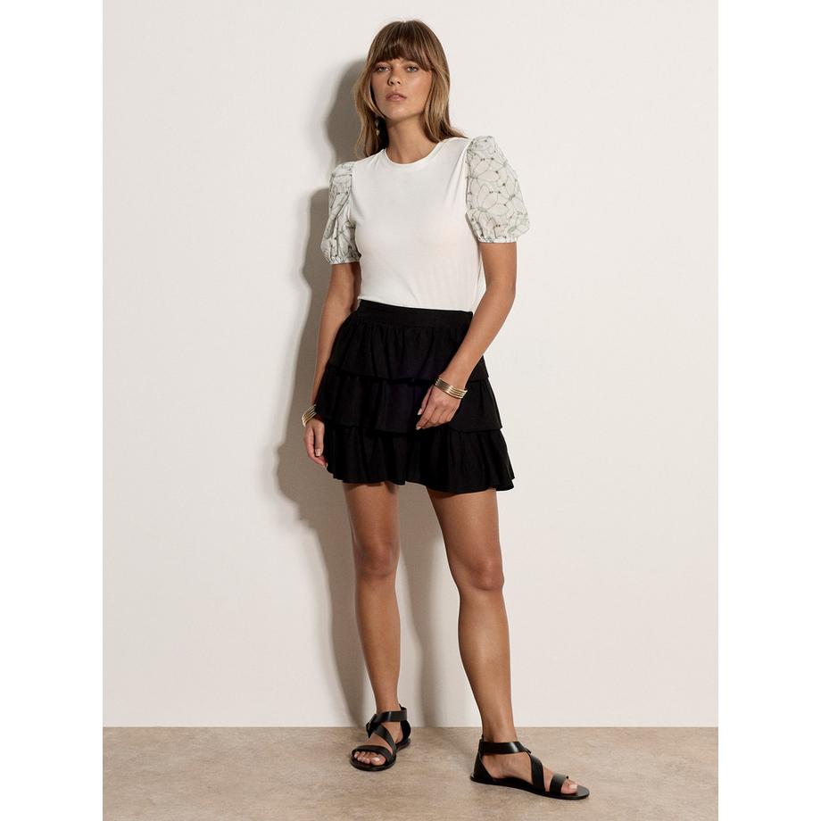 APRICOT T-shirt Jersey à Broderie Florale  