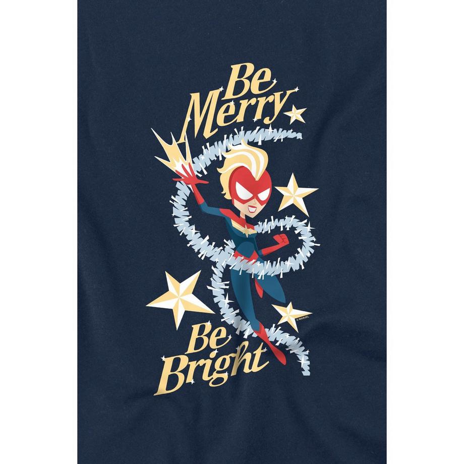 Captain Marvel  Tshirt BE MERRY BE BRIGHT Enfant 