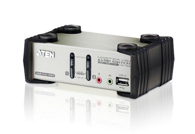 ATEN  Switch KVMP™ VGA/audio PS/2-USB a 2 porte con OSD 