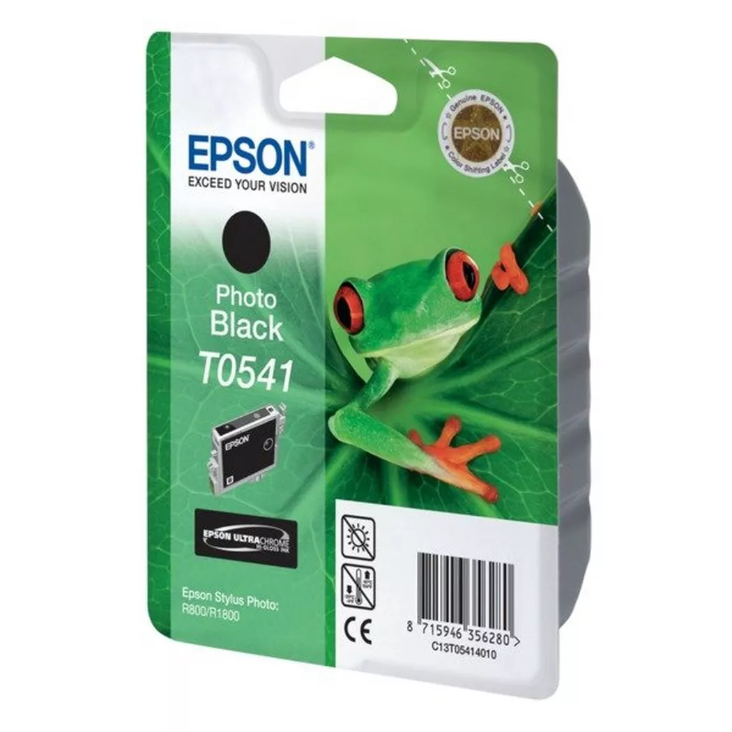 Epson – Tintenpatrone photo schwarz T054140 Stylus Photo R800 400 Seiten, Schwarz, One Size
