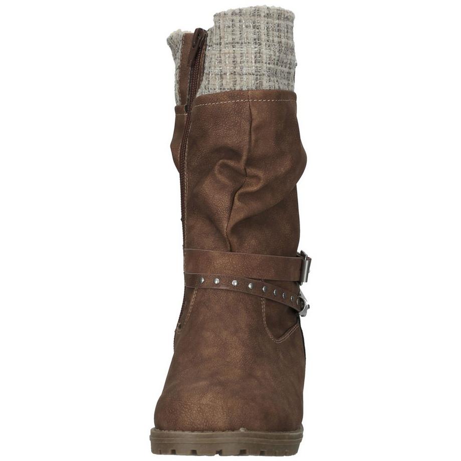 s. Oliver Stiefel mit Falten-Optik und Schnallendetail  
