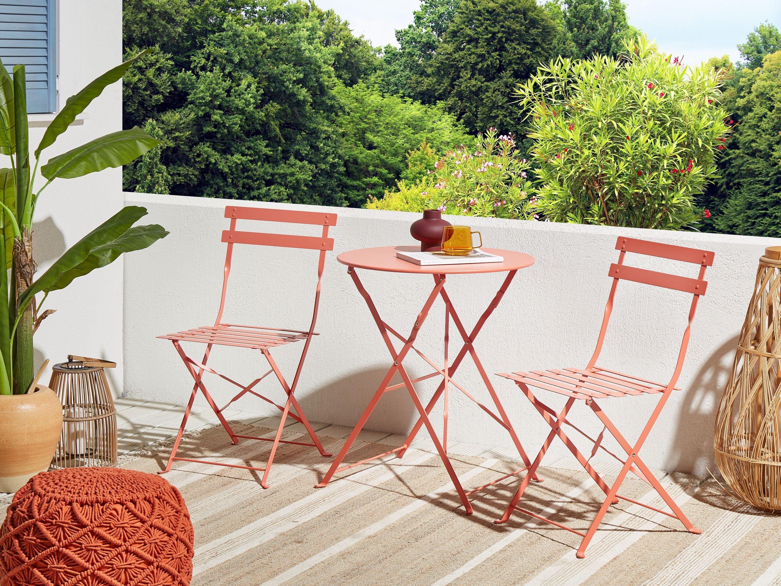 Beliani Bistro Set aus Stahl Modern FIORI  