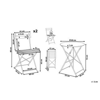 Beliani Ensemble pour bistro en Acier Moderne FIORI  