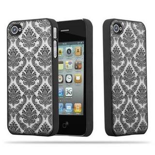 Cadorabo  Housse compatible avec Apple iPhone 4 / 4S - Hard Case Coque de protection au design fleur Paisley Henna contre les rayures et les chocs 