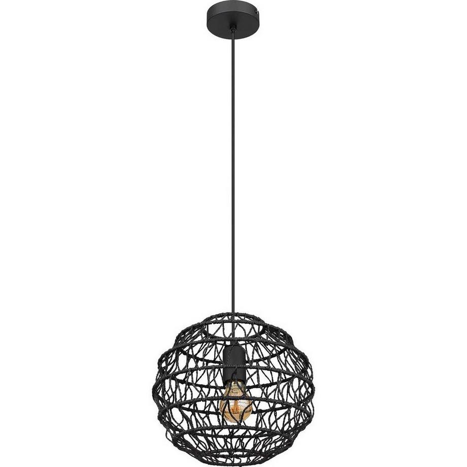 mutoni light Suspension Senni métal noir mat 1xE27 29  