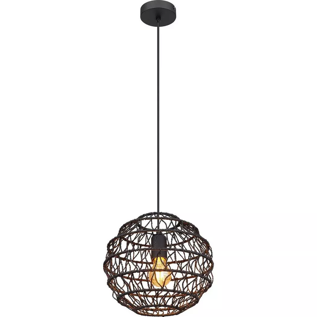 mutoni light – Hängeleuchte Senni Metall matt 1xE27 29, One Size, Schwarz