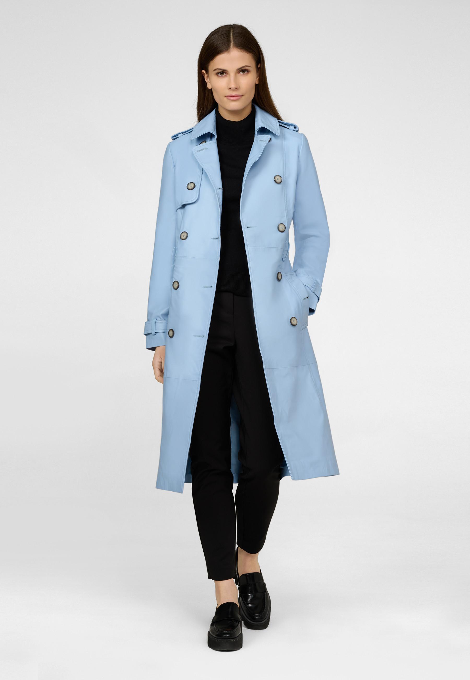 RICANO  Cappotto in pelle per donna Gloria, trench avec col revers 