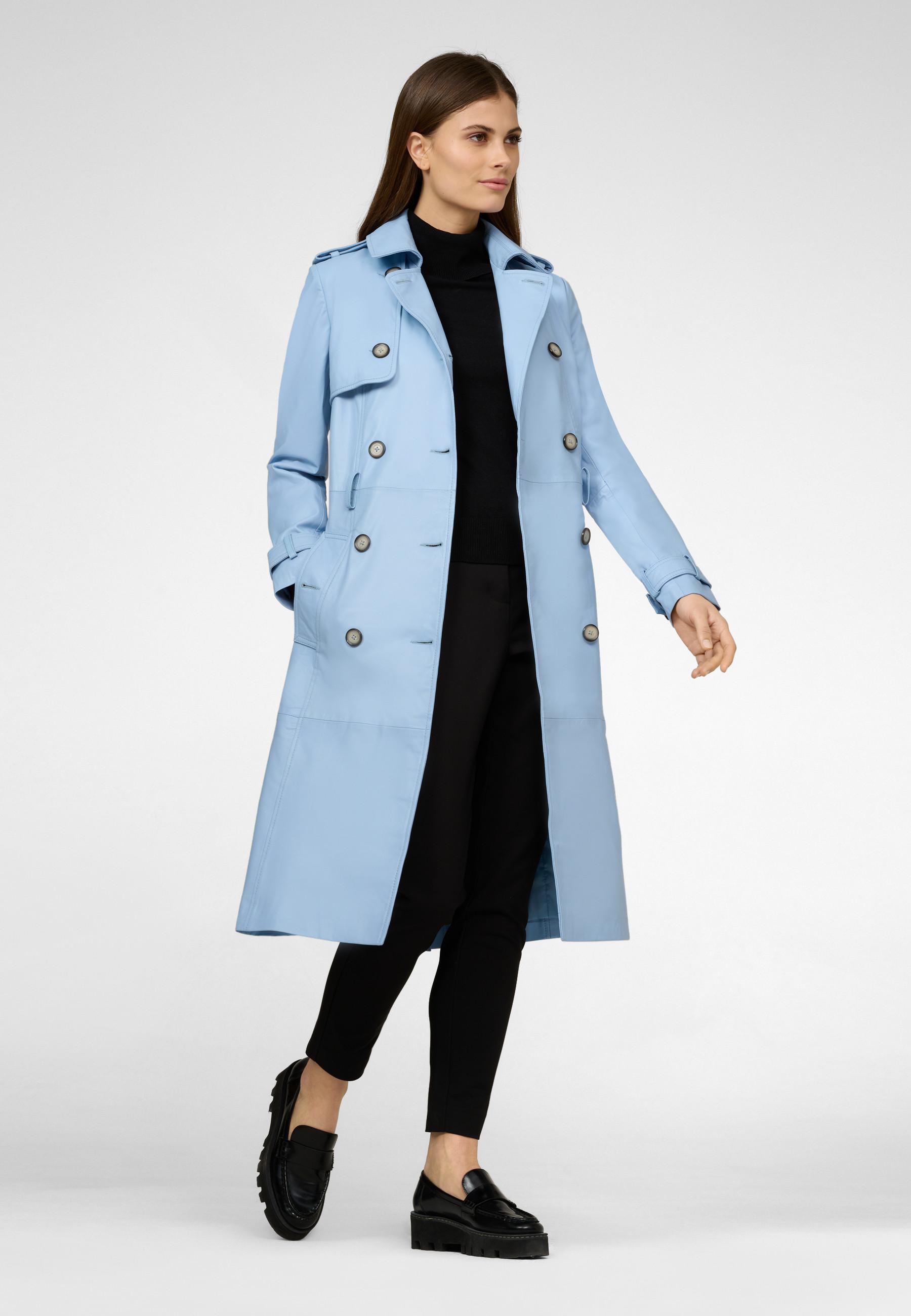 RICANO  Manteau en cuir  Gloria, trench avec col à revers 