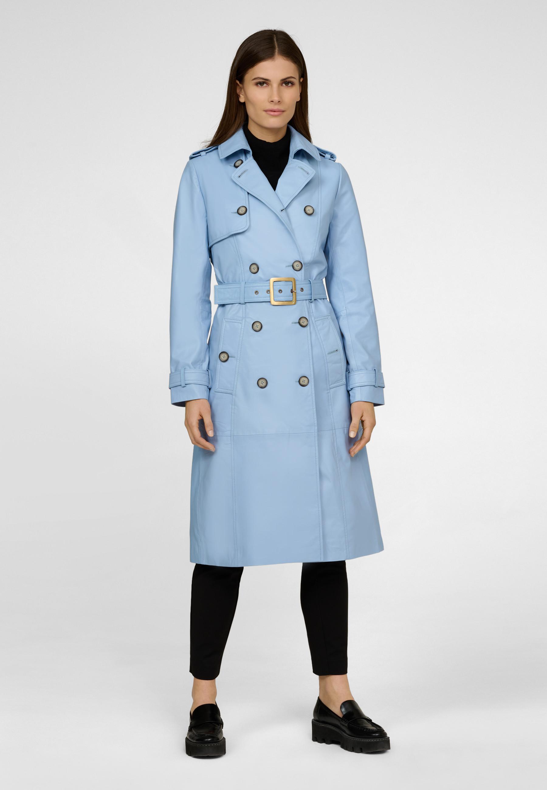 RICANO  Cappotto in pelle per donna Gloria, trench avec col revers 