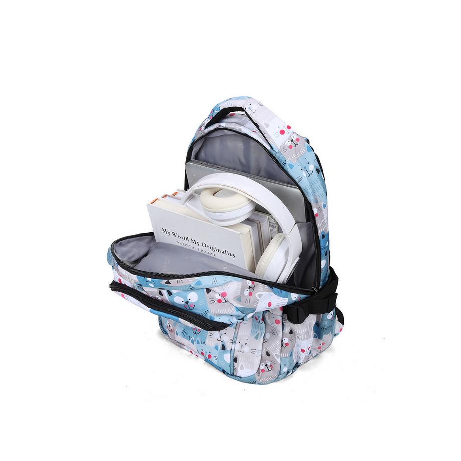 Aoking Sac à dos imprimé chat  