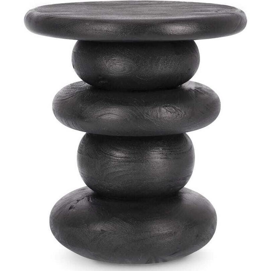 mutoni Tavolino Lopez nero rotondo 40  