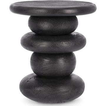 Tavolino Lopez nero rotondo 40