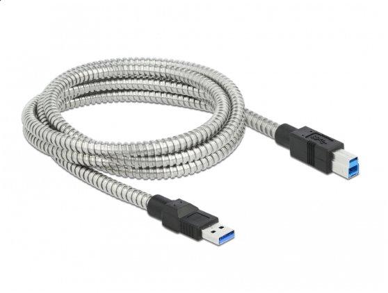 Image of 86779 USB Kabel 2 m USB 3.2 Gen 1 (3.1 Gen 1) USB A USB B Silber
