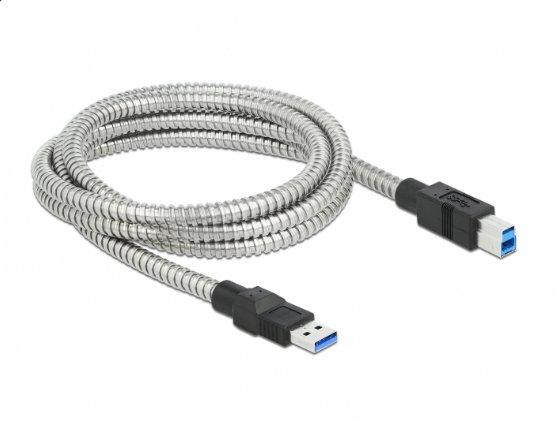 DeLock  86779 USB Kabel 2 m USB 3.2 Gen 1 (3.1 Gen 1) USB A USB B Silber 