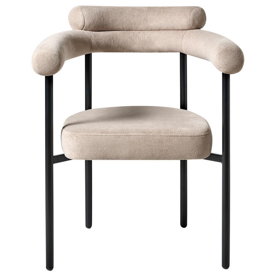 Beliani Esszimmerstuhl 2er Set aus Stoff Minimalistisch LYNEY  