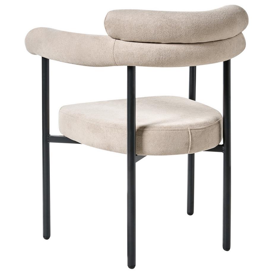 Beliani Esszimmerstuhl 2er Set aus Stoff Minimalistisch LYNEY  