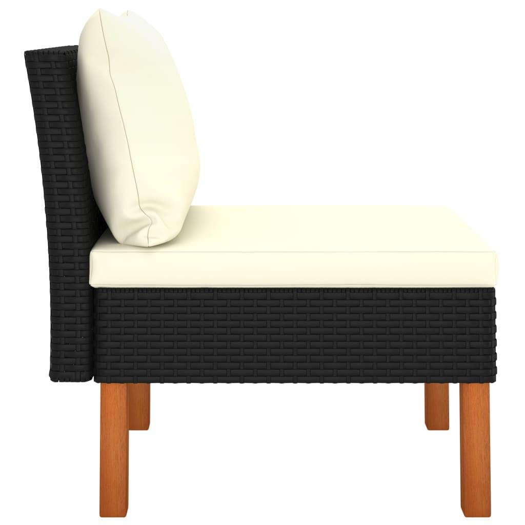 VidaXL Mittelsofa poly-rattan  