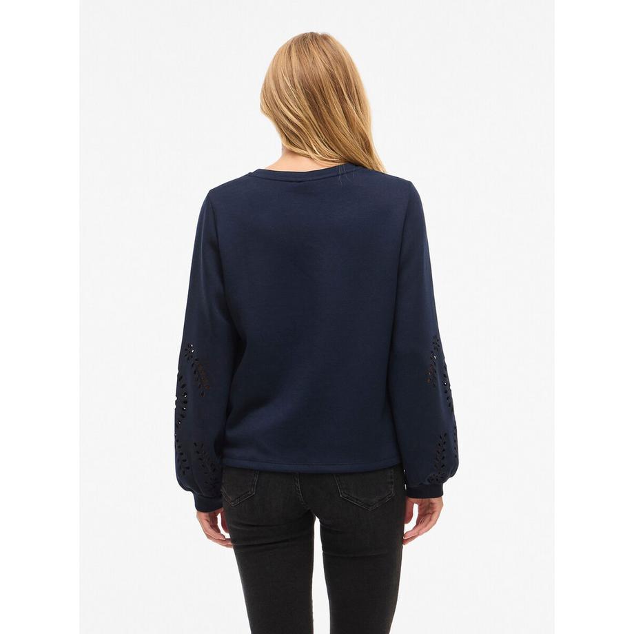 VILA Sweatshirt Manches Longues Motif Perforé  