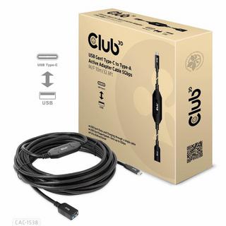 Club3D  CAC-1538 cavo USB 10 m USB 3.2 Gen 1 (3.1 Gen 1) USB C USB A Nero 