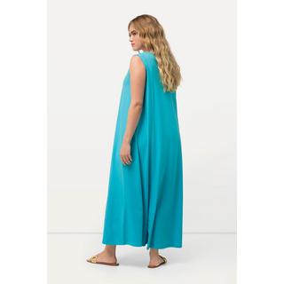 Ulla Popken  Jersey-Maxikleid, A-Linie, V-Ausschnitt, ärmellos 