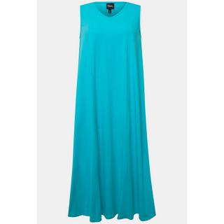 Ulla Popken  Jersey-Maxikleid, A-Linie, V-Ausschnitt, ärmellos 