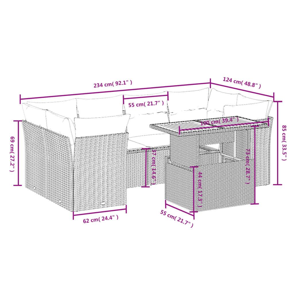 VidaXL Garten sofagarnitur poly-rattan  