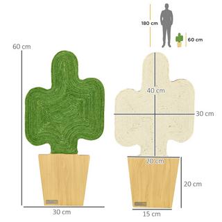 Northio  Lot De 2 Tapis À Gratter Pour Chat En Corde De Jute Avec Crochets Motif Cactus 30 X 60 Cm 
