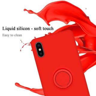 Cadorabo  Hülle für Apple iPhone X  XS TPU Silikon mit Ring Liquid 