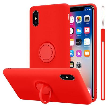 Cadorabo  Housse compatible avec Apple iPhone X / XS - Coque de protection en silicone TPU flexible avec anneau 