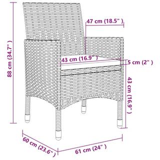 VidaXL Garten essgruppe poly-rattan  