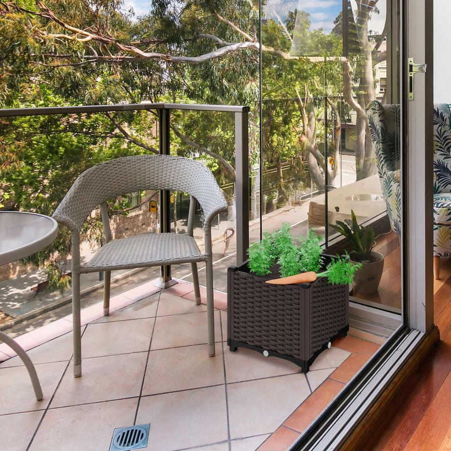 Northix Fioriera in stile rattan  
