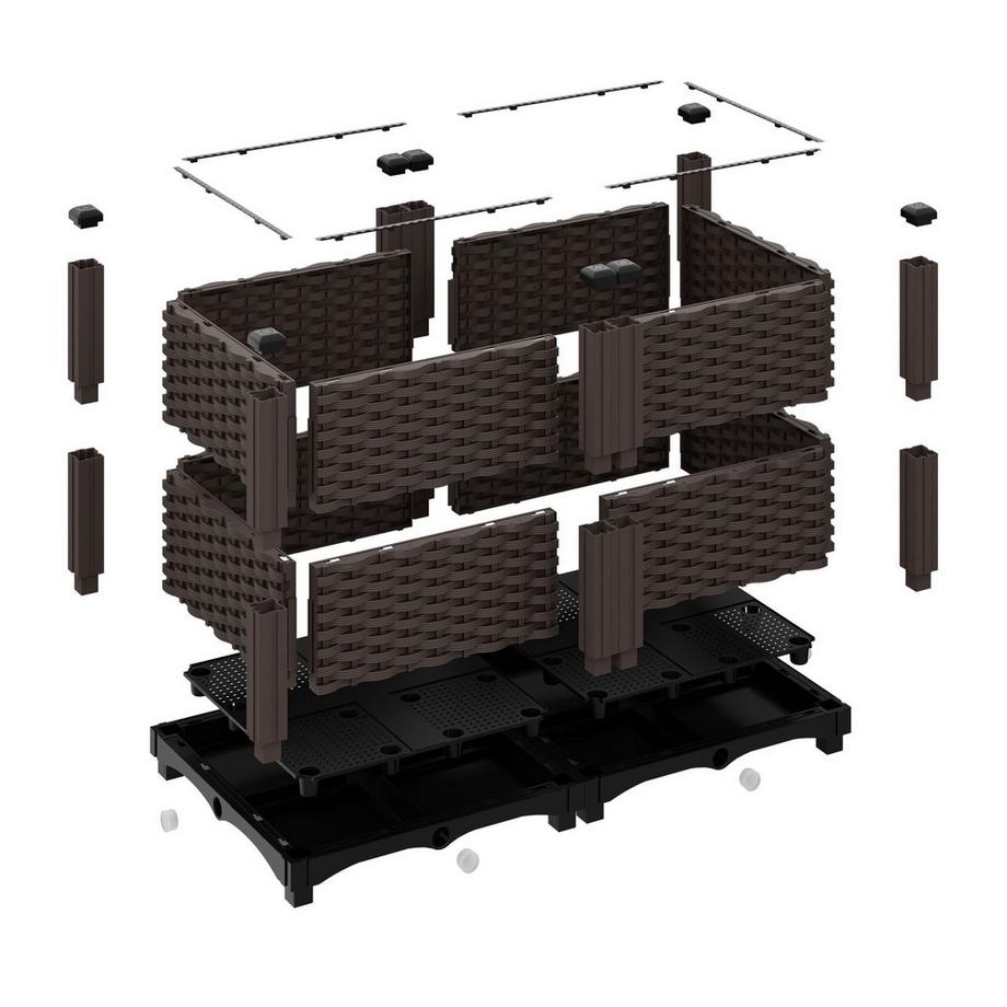 Northix Fioriera in stile rattan  