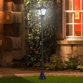 Northio Solar Laterne Gartenlaterne Wegleuchte mit LED 10 Lumen Schwarz 15 x 15 x 120cm  