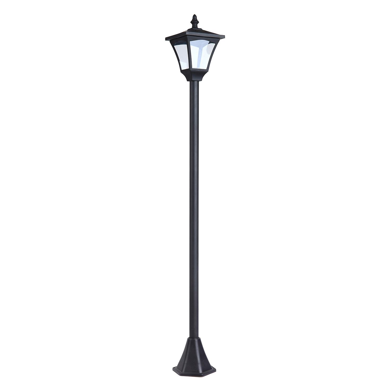 Northio Lanterne solaire lanterne de jardin éclairage de chemin avec LED 10 lumens noir 15 x 15 x 120 cm  