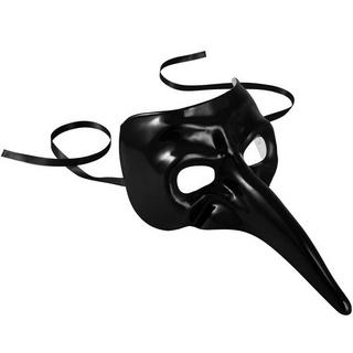 Tectake  Maschera veneziana bianca con naso lungo 