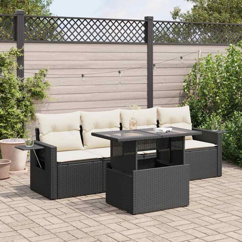 VidaXL set di divani da giardino Polirattan  