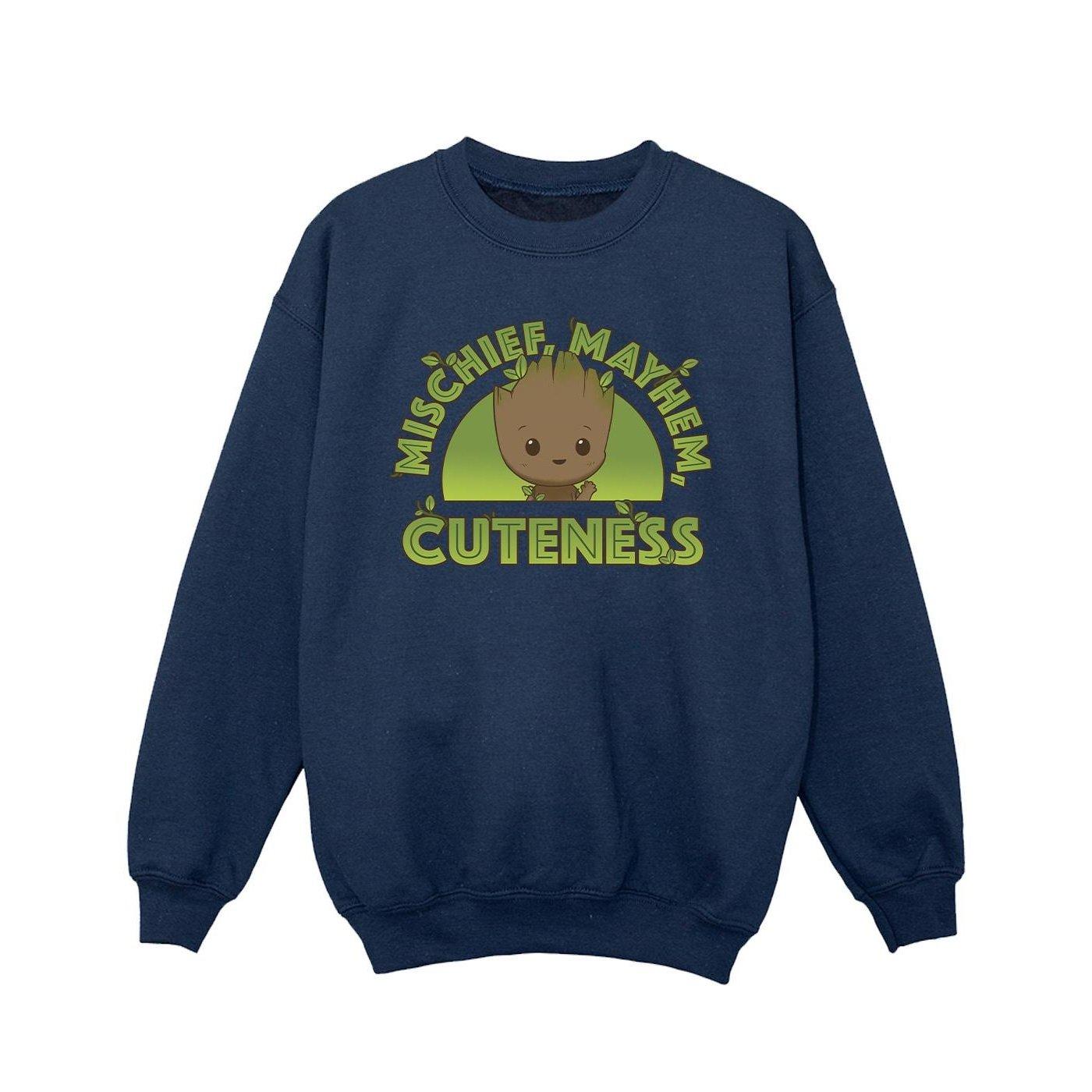 Image of I Am Groot Mischief Mayhem Sweatshirt Unisex Marine 104