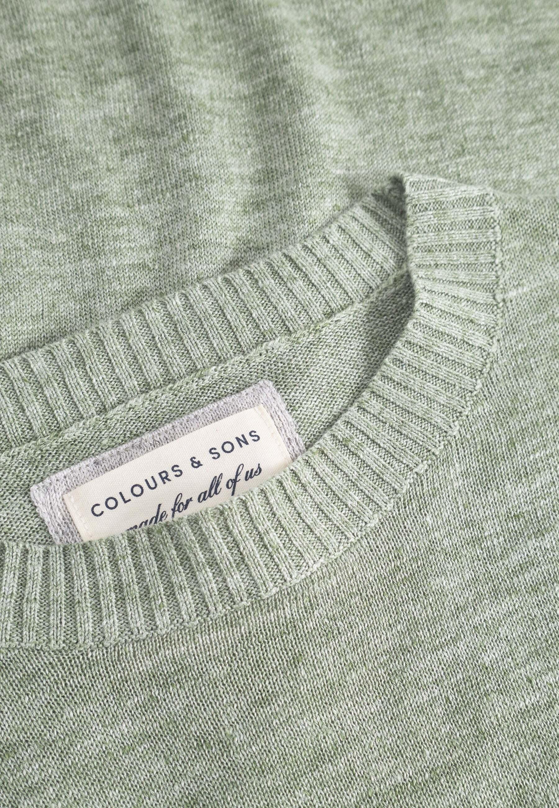 Colours & Sons Leinen Rundhals Pullover  