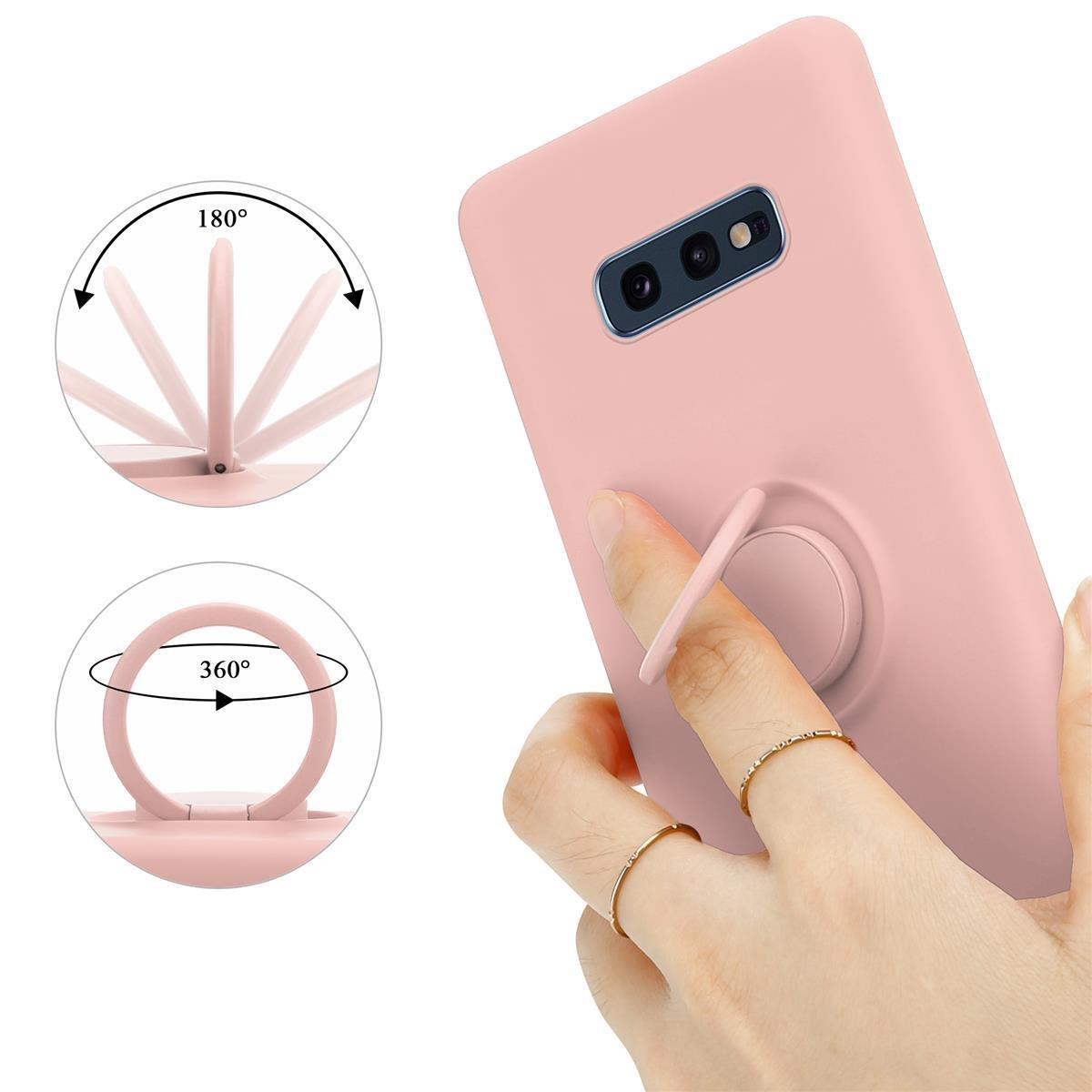 Cadorabo  Hülle für Samsung Galaxy S10e TPU Silikon mit Ring Liquid 